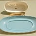 Metlox TRUE BLUE POPPYYRAIL 1/4 LB butter dish butterdish