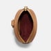 Coach Round Hybrid Pouch In Rainbow Signature Canvas NEW
