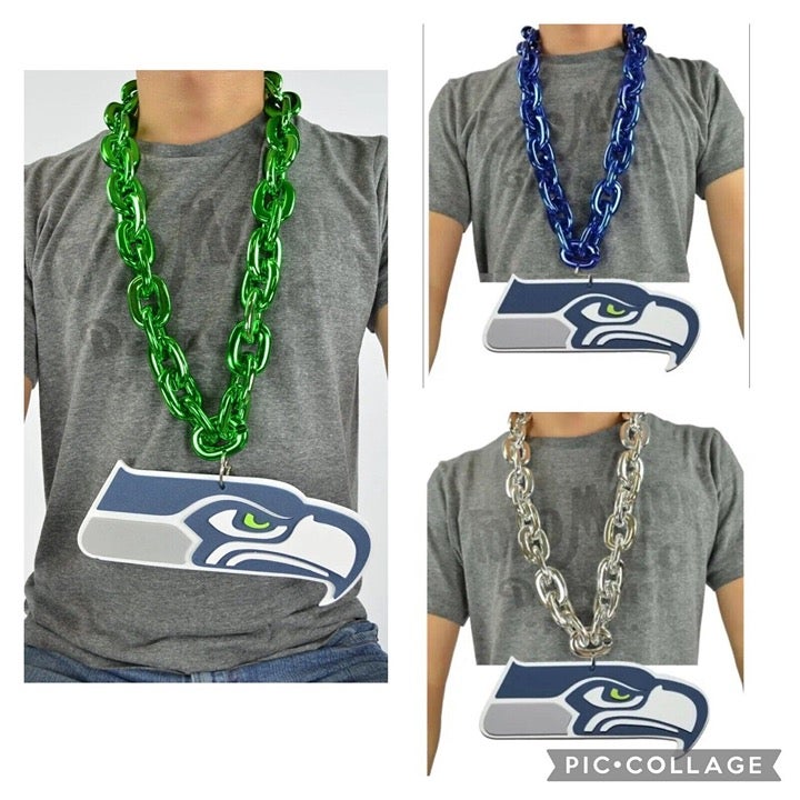Seattle Seahawks Fan Chain Green Silver Blue