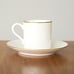 2 Noritake EVA AIR Demitasse Coffee Cup & Saucer Sets GOLD Trim Espresso Mug EUC