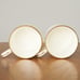 2 Noritake EVA AIR Demitasse Coffee Cup & Saucer Sets GOLD Trim Espresso Mug EUC