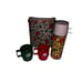 VINTAGE 1970 Vinyl Needlepoint floral Lunch/brunch box matching Thermos set