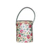 VINTAGE 1970 Vinyl Needlepoint floral Lunch/brunch box matching Thermos set