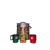 VINTAGE 1970 Vinyl Needlepoint floral Lunch/brunch box matching Thermos set