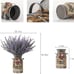 NEW Artificial Lavender Flowers with Vase Fake Lavender Plants in Decorative