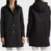 LAUREN Ralph Lauren Women's Hooded Button Raincoat French Black Size Small NWT