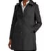 LAUREN Ralph Lauren Women's Hooded Button Raincoat French Black Size Small NWT