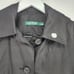 LAUREN Ralph Lauren Women's Hooded Button Raincoat French Black Size Small NWT