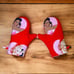 Handmade Oven Mitts, Set of 2, Red Pink 50s 60s Retro, Kitchen Set