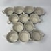 Crate and Barrel Gallery Pattern Mugs Dripping Colored Glaze Set of 12