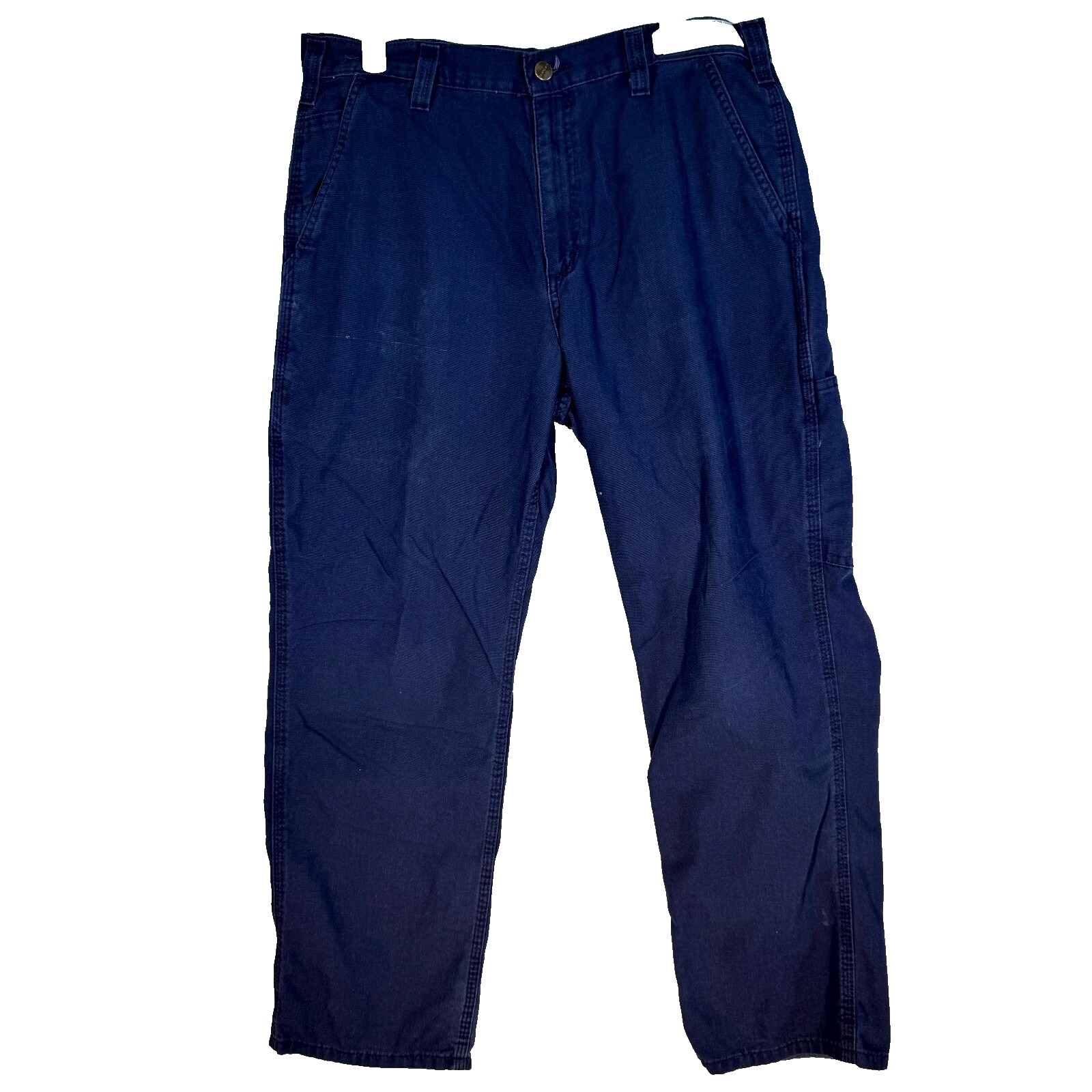 Carhartt Men's Carpenter 383-20 Pants 34 X 30 Navy Soft Canvas Dungaree M1774
