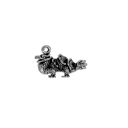 Sterling Silver Chinese Dragon Charm - Power, Wisdom, and Luck