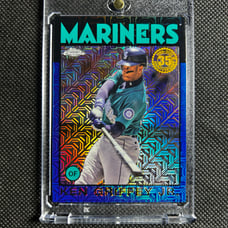 2021 Topps Chrome Silver Pack /150 Sp Ken Griffey Jr Blue Mojo Refractor Sharp