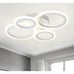 Vikaey Modern LED Flush Mount Ceiling Light, 4 Rings LED White Close to Ceili...