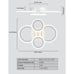 Vikaey Modern LED Flush Mount Ceiling Light, 4 Rings LED White Close to Ceili...