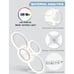 Vikaey Modern LED Flush Mount Ceiling Light, 4 Rings LED White Close to Ceili...