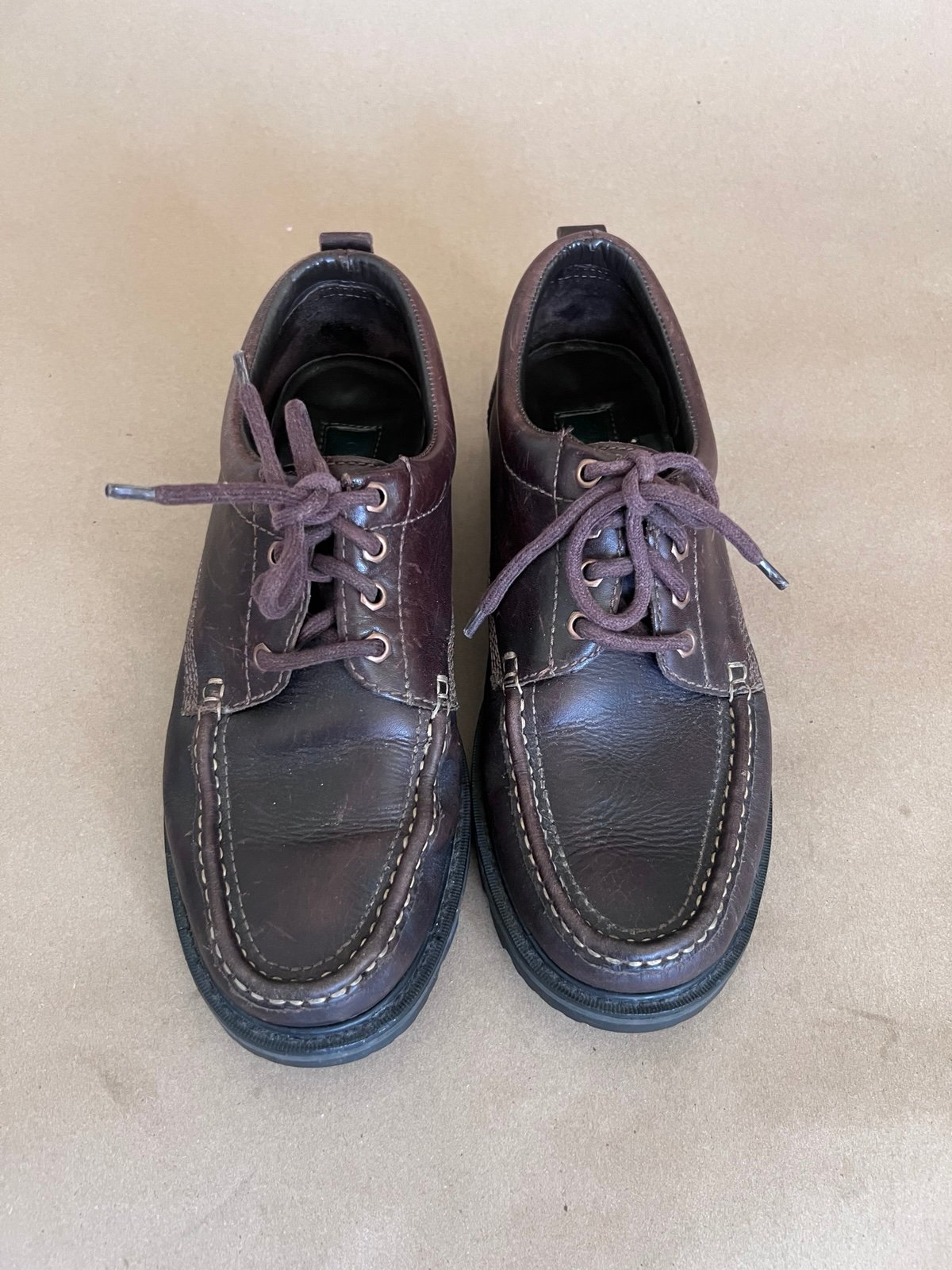 G.H.Bass & Co Men’s Genuine Leather Brown Leather Lace Up Shoes F1 Q855 Size 10D