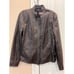 Elie Tahari Olive green brown leather military victorian Jacket embroidery sz XL