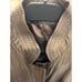 Elie Tahari Olive green brown leather military victorian Jacket embroidery sz XL