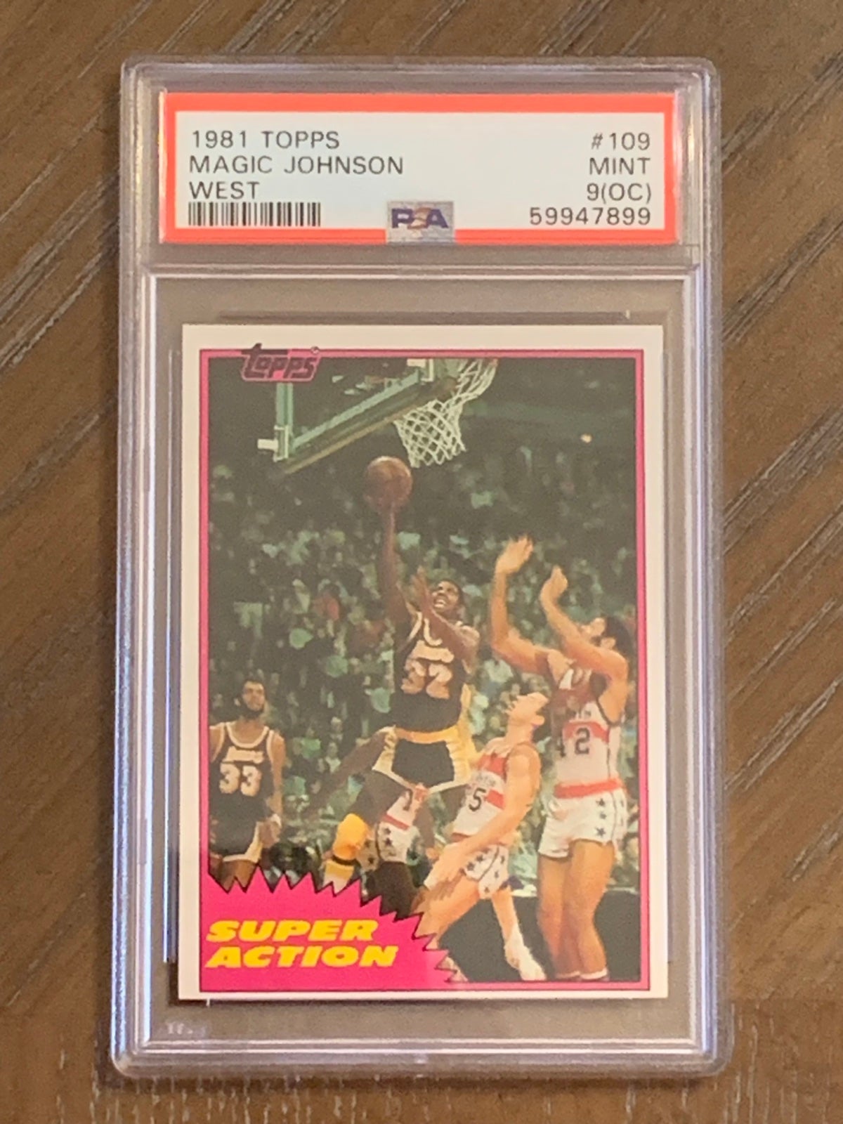 1981 Topps Magic Johnson West #109 PSA 9 (OC)