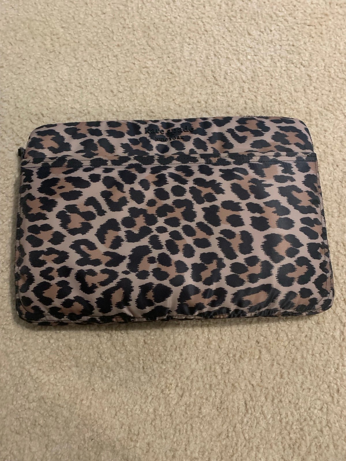 Kate Spade New York Laptop Ipad Tablet Case Bag Leopard Dots Padded Zip
