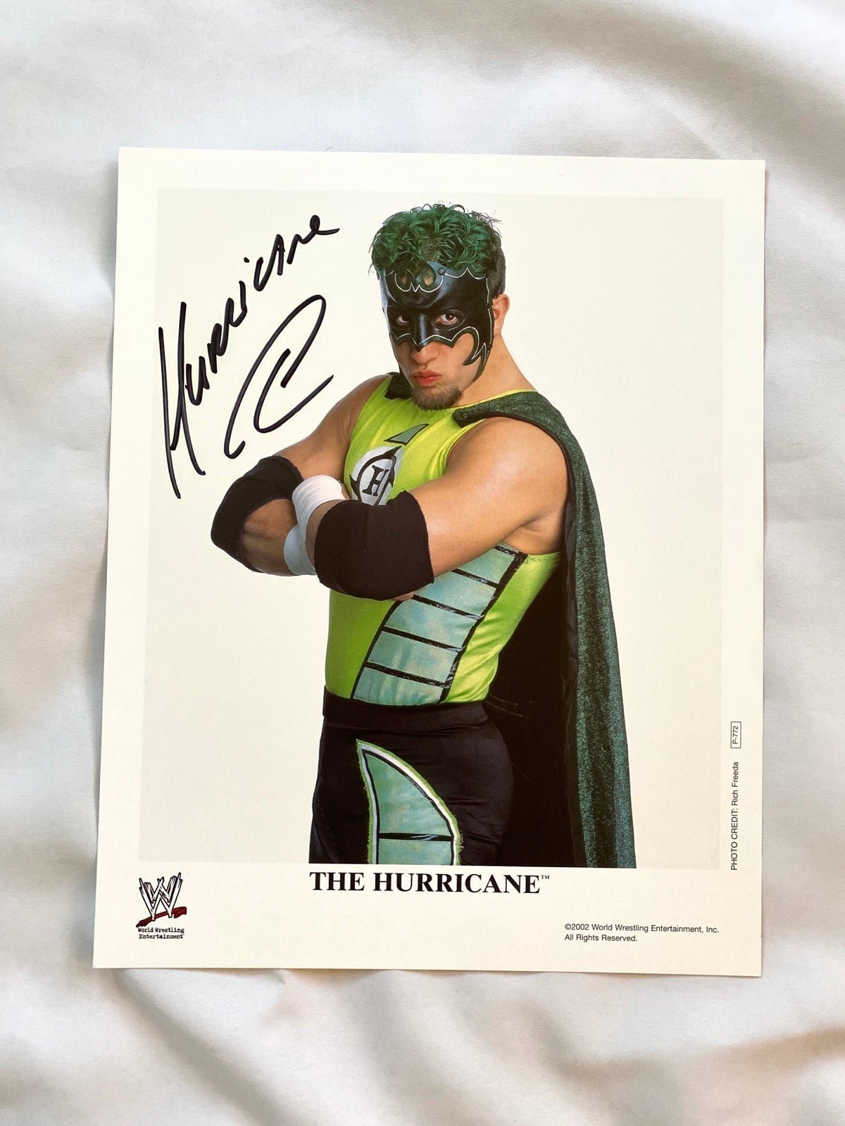 WWE The Hurricane Autograph 8x10 Photo Gregory Helms