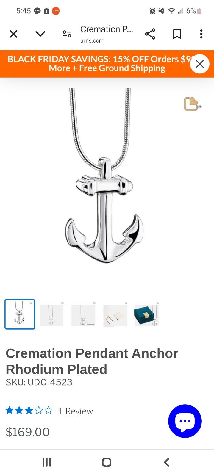 14k White Gold Cremation Necklace