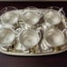 Schott & Gen Manz Silver Plate Tea Set Glass Cups Holders Tray