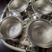 Schott & Gen Manz Silver Plate Tea Set Glass Cups Holders Tray