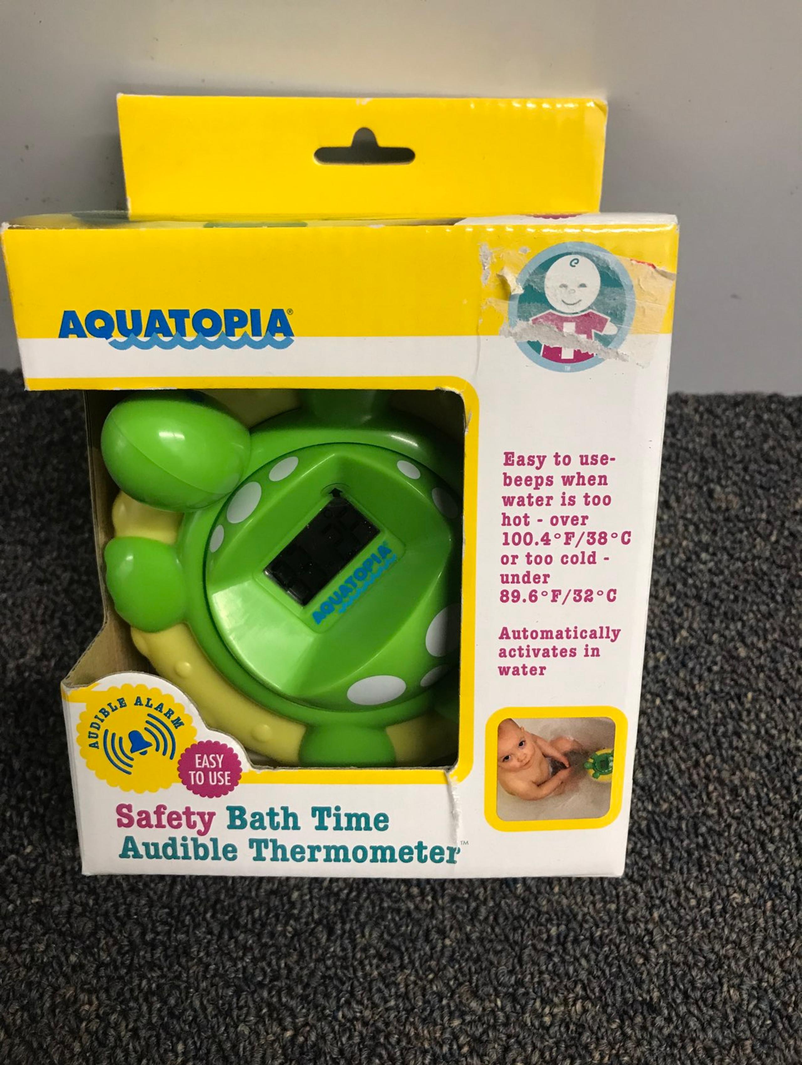 AQUATOPIA Floating Bath Thermometer Hot/Cold Digital Sound Alarm Monitors Temp