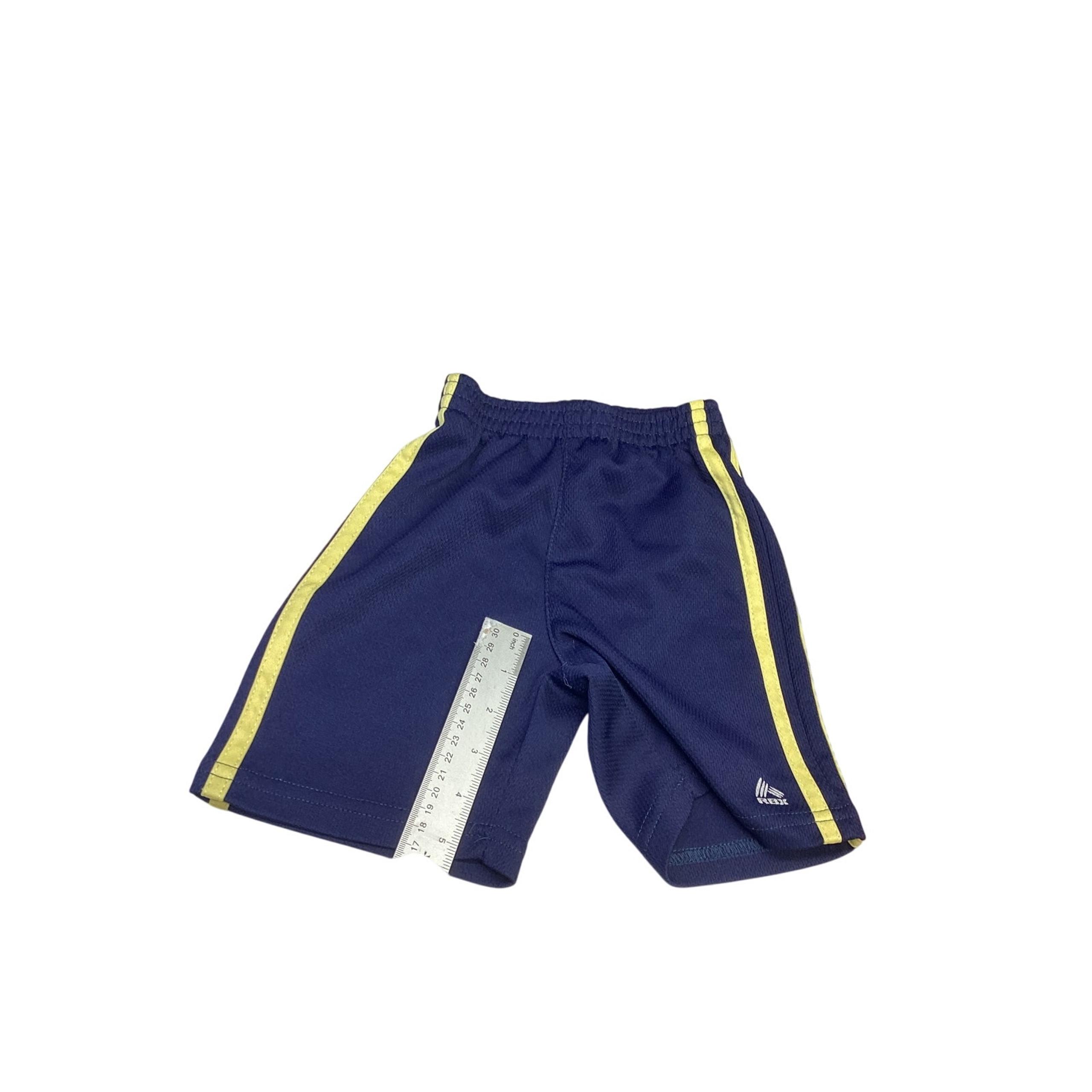 RBX  Polyester Embroidered Logo Elastic Waist Athletic Short Blue Size 3