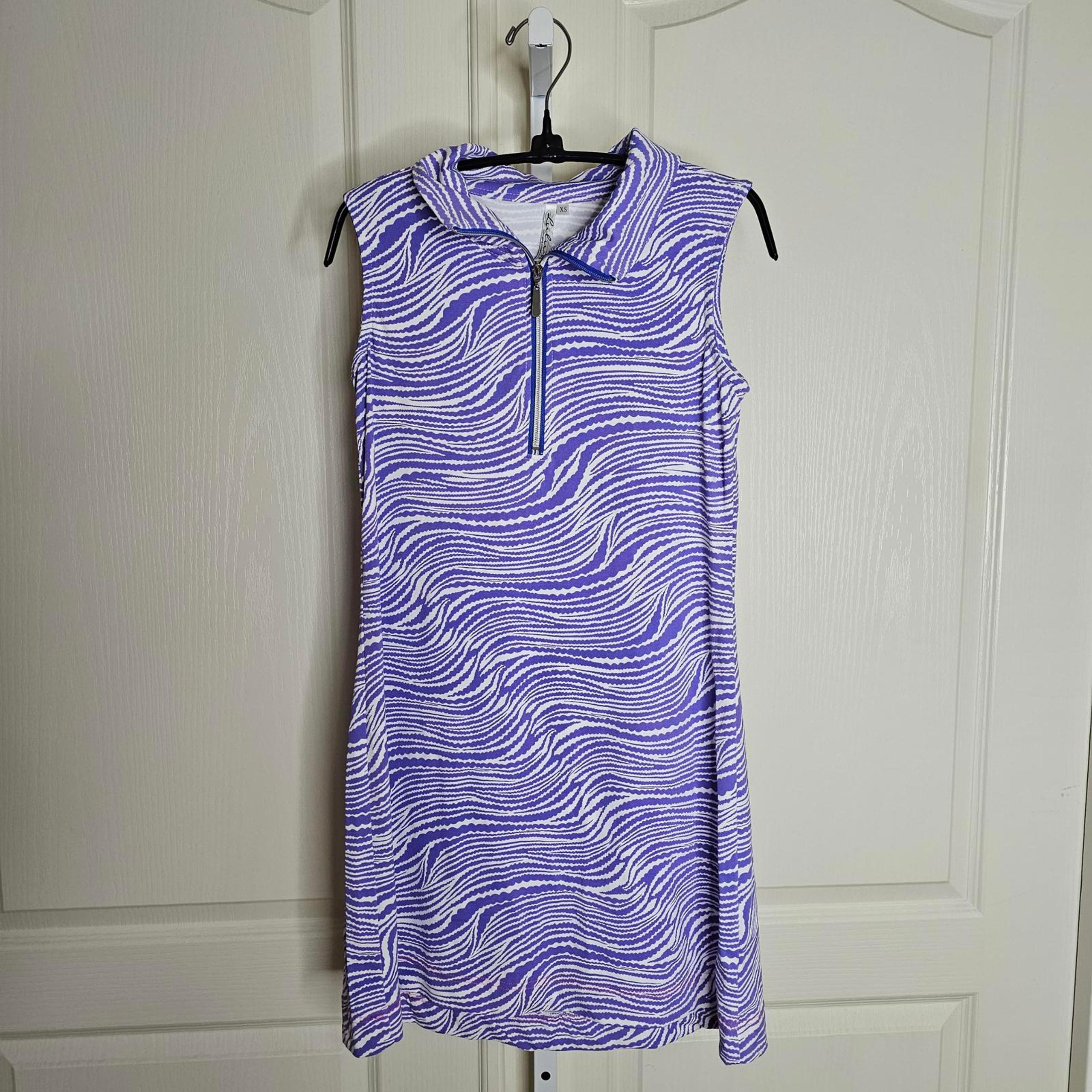 Lulu B Purple Striped Zip Dress - XS