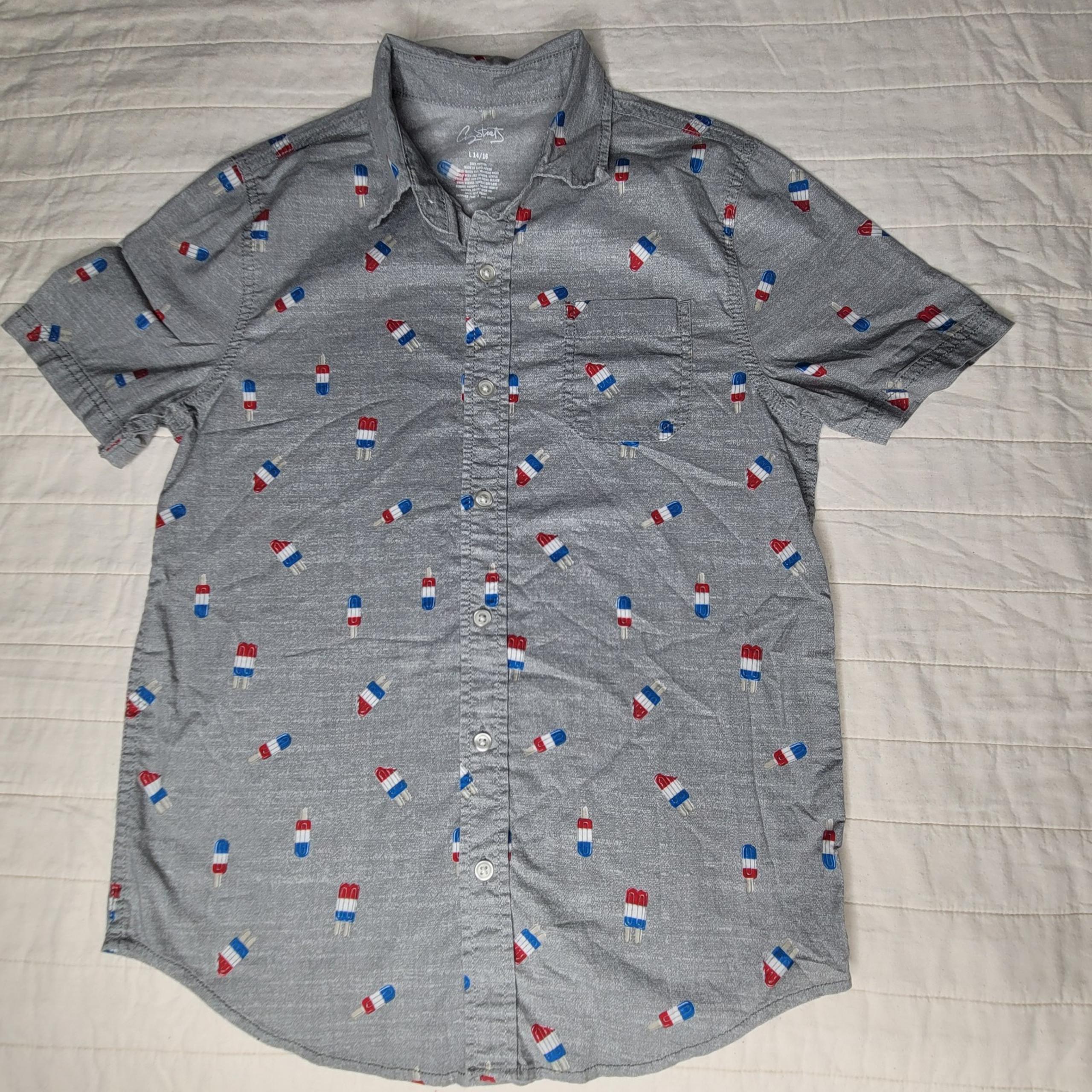 ShirtCity Streets 4th of July/Patriotic/bomb pop boys shirt size 14/16