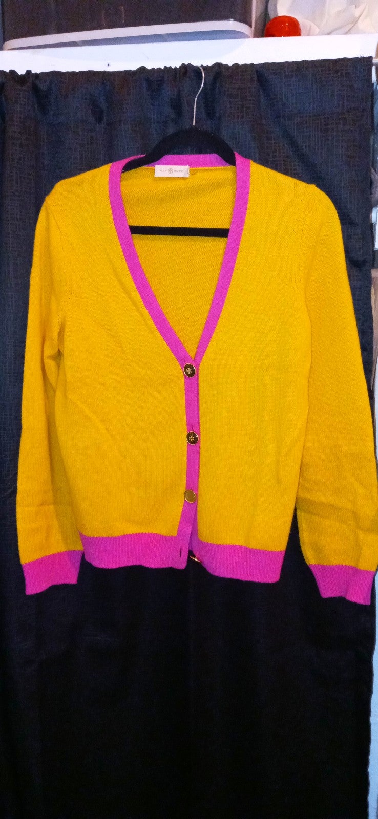 Tory burch color-block shops cardigan