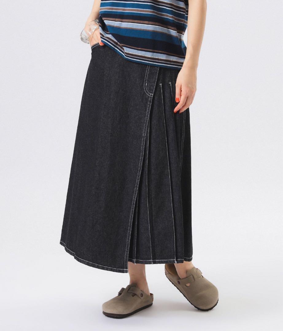 BEAMS BOY Wrap Pleated Skirt