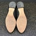 Taryn Rose BEATRIZ Black Woven Patent Leather Cap Toe Ballet Flat