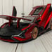 Lambo Sian Candy Red Display Model Car by Maisto 1:18 Scale Diecast Metal