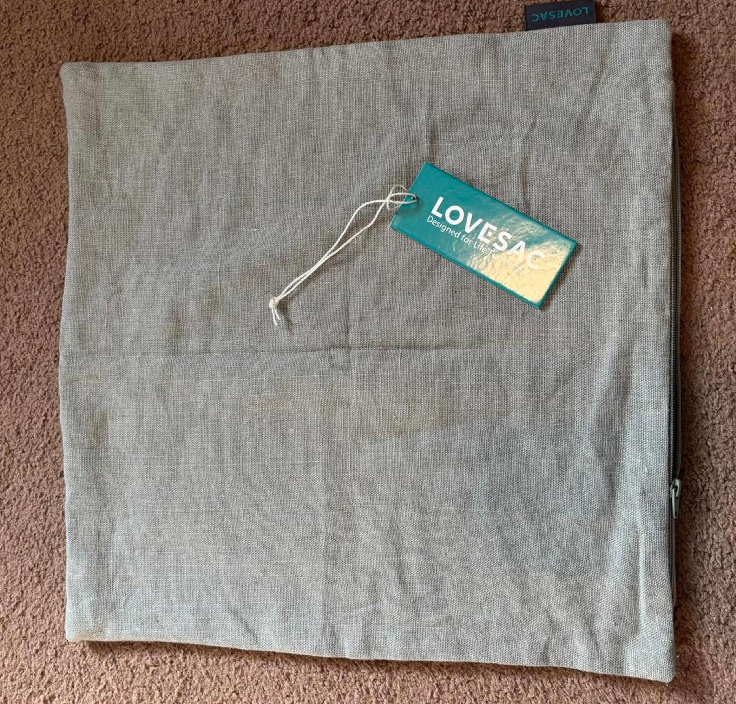 LOVESAC Discontinued 18x18 Throw Pillow Cover NWT Sage Linen