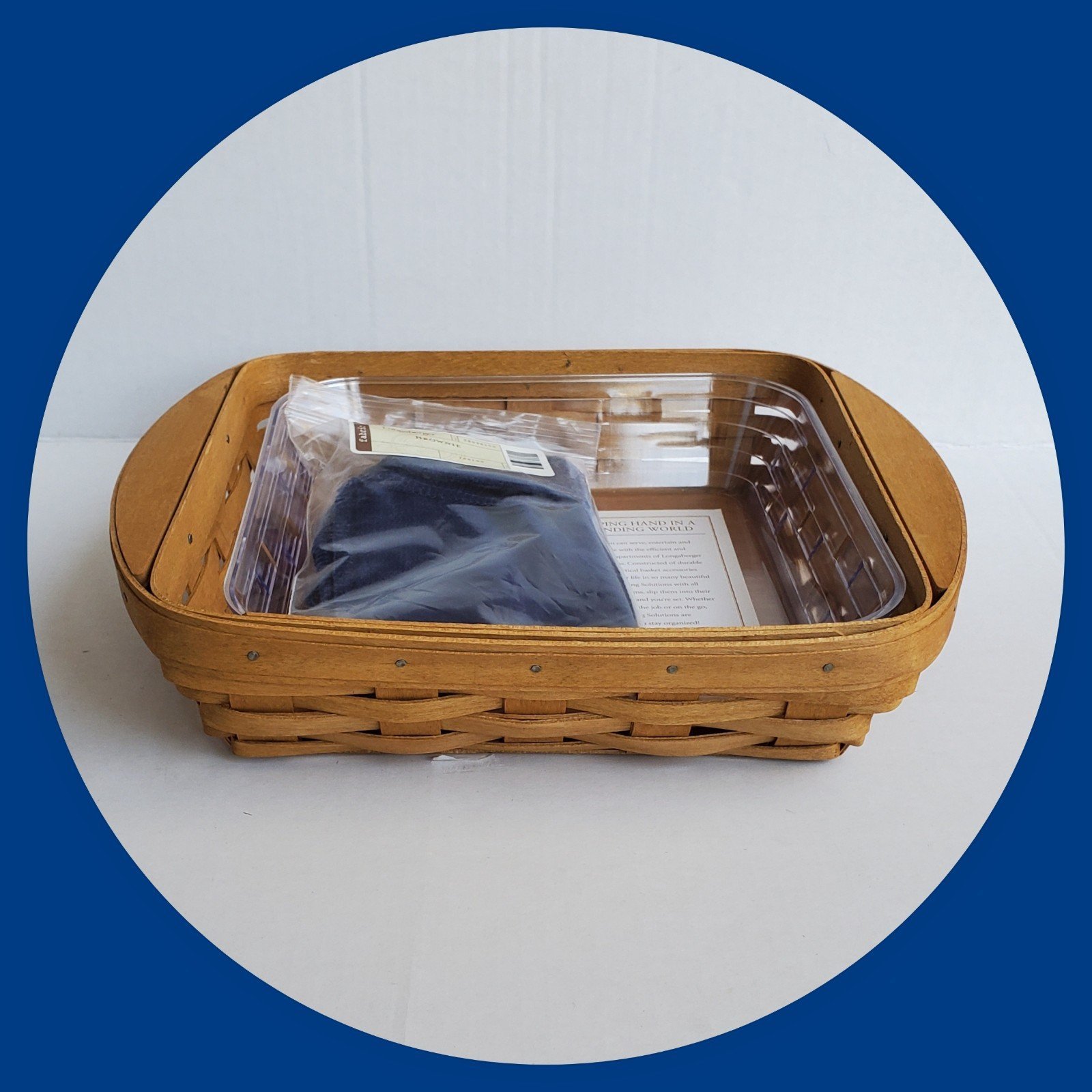 Longaberger Brownie Basket/Protector/Liner- 2004