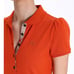 BURBERRY Brit Check placket polo shirt Orange US Small