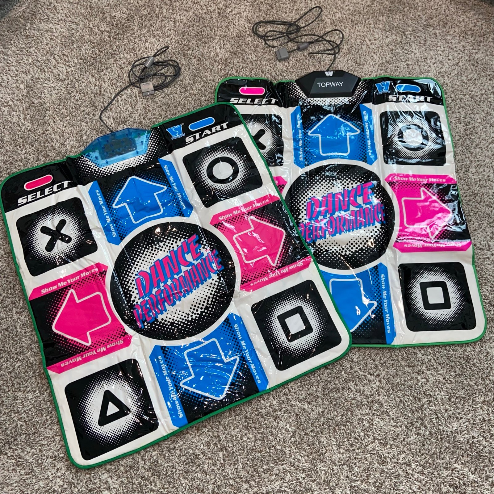 VINTAGE PLAYSTATION Dance Dance Revolution Game & Topway Dance Pads Bundle