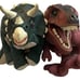 Vintage 1996 Jurassic Park Lost World Dinosaur Hand Puppets Set By Hasbro
