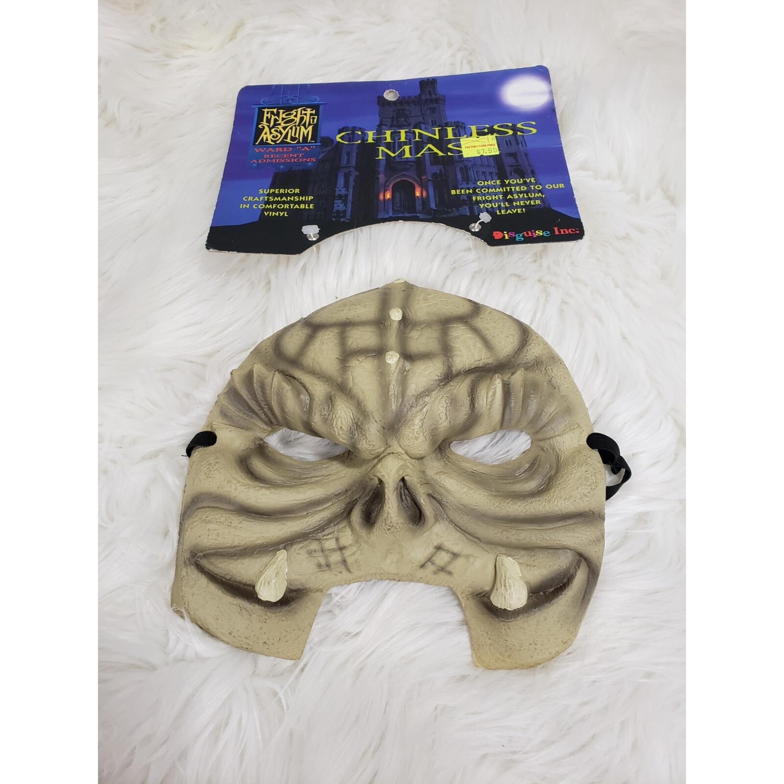 Collectible 1998 Disguise Halloween Fright Asylum Monster Chinless Mask New