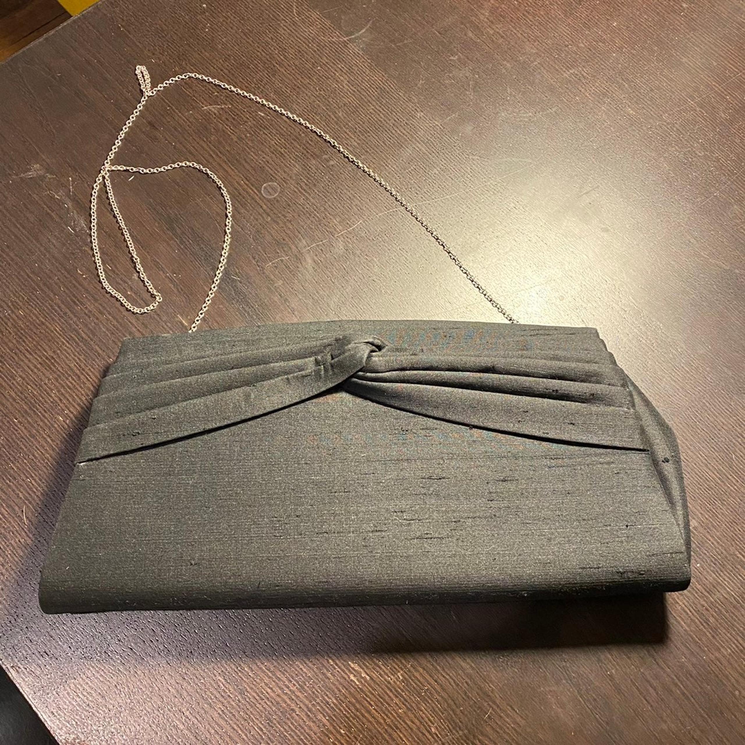 Giorgio Armani Black Bow Clutch Purse