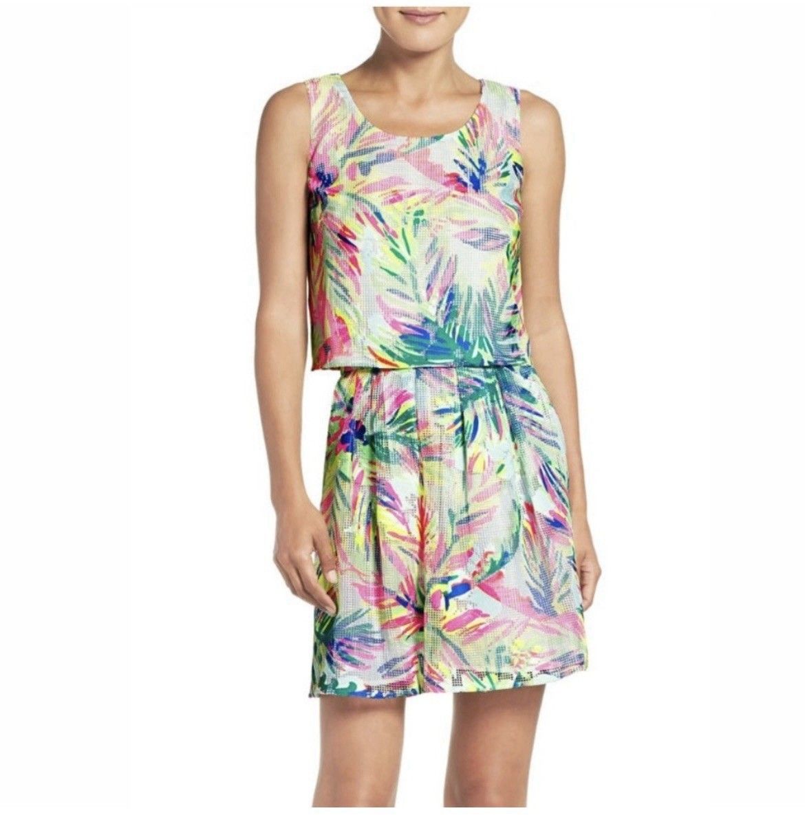 Lilly Pulitzer Hilah Matching Set Skirt and Crop Top Island Time Size 2 Tropical