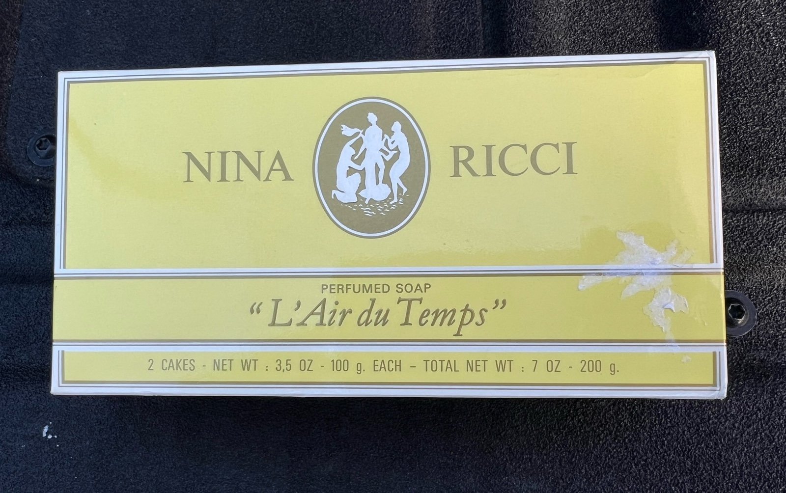 Nina Ricci L'AIR DU TEMPS Perfume Bar Soap 2 Cakes 3.5 Oz Ea 200g NEW Boxed