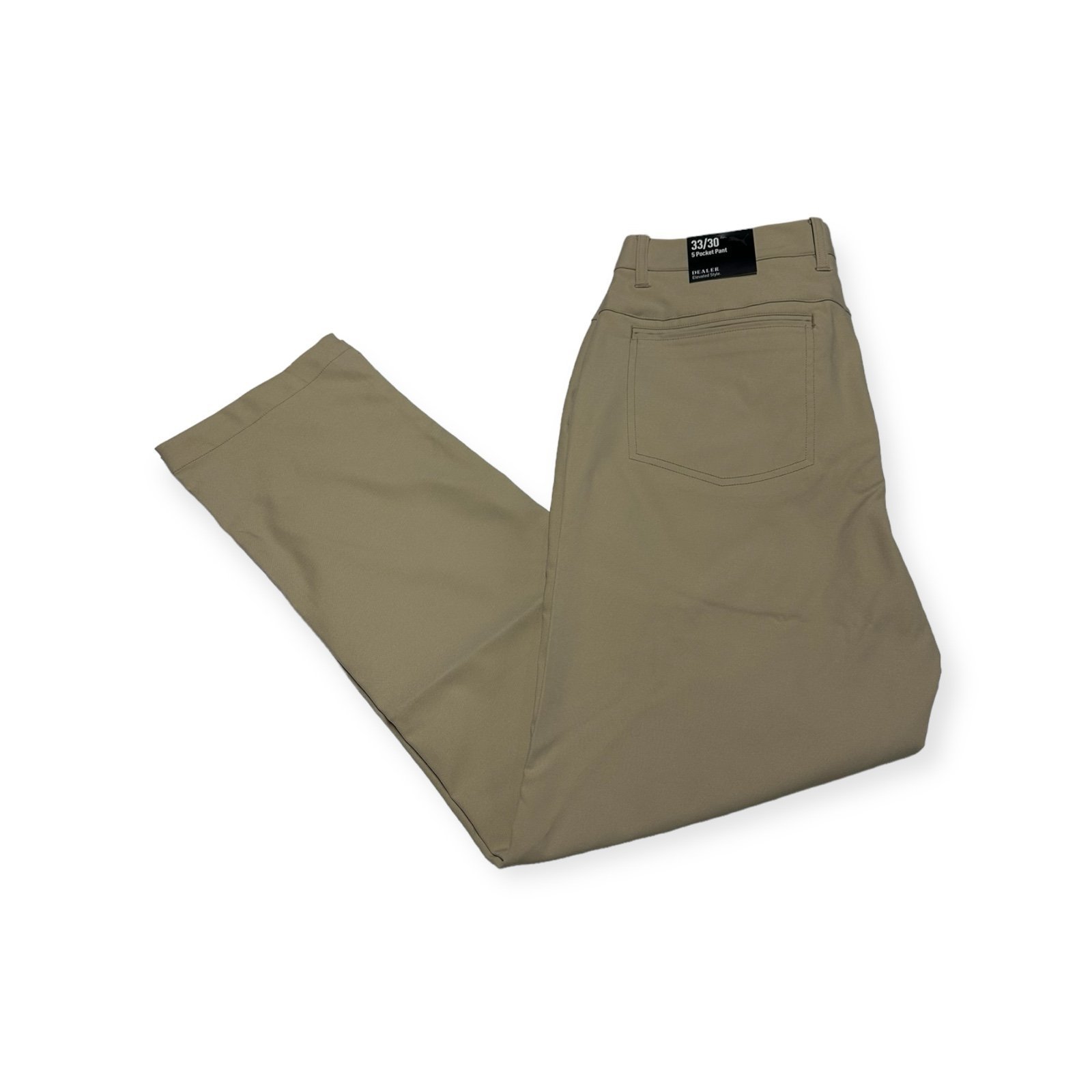 Puma Dealer Golf Pant 5 Pocket Beige 535526 Breathable Polyester Alabaster 33x30