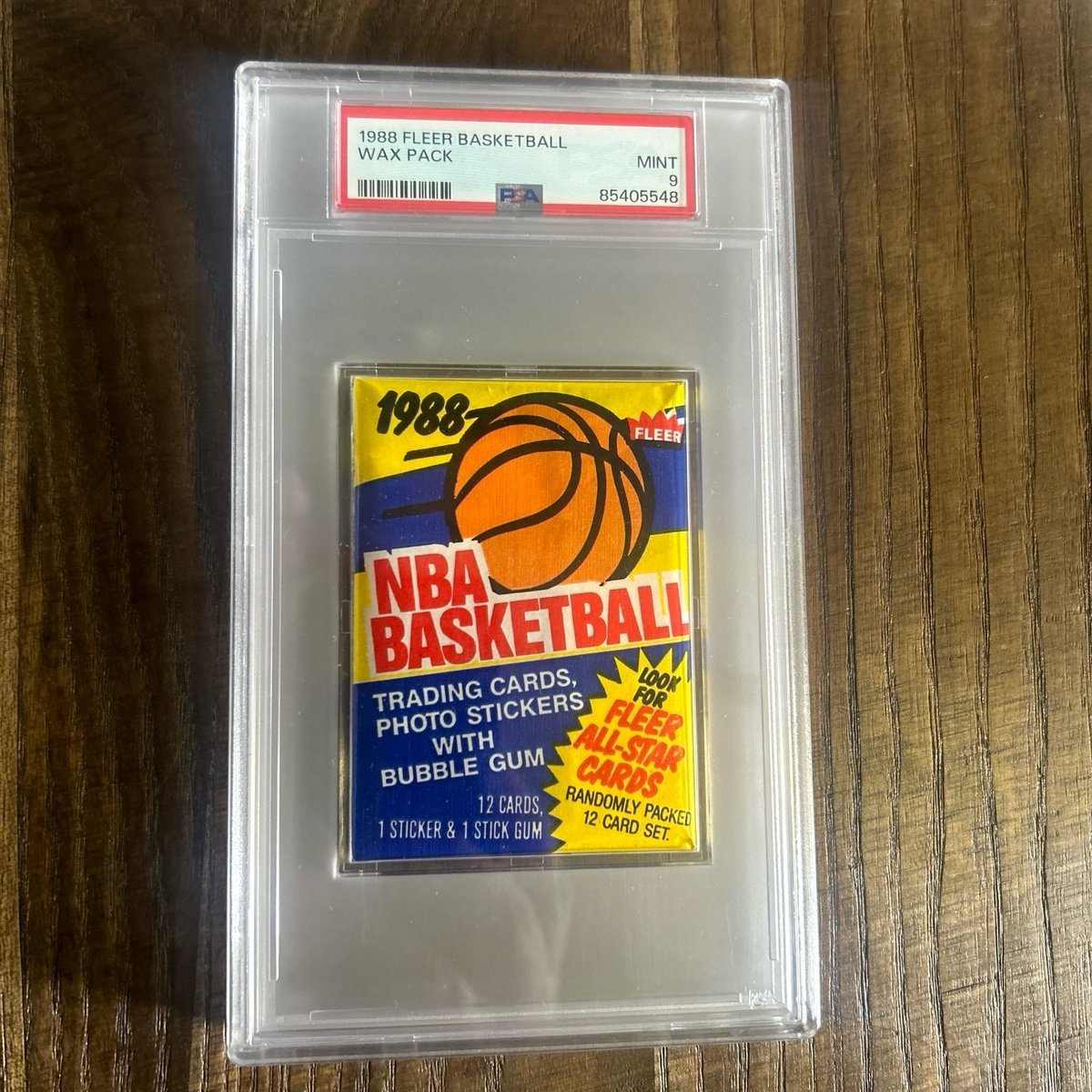 1988 Fleer Basketball PSA 9 Graded Unopened pack