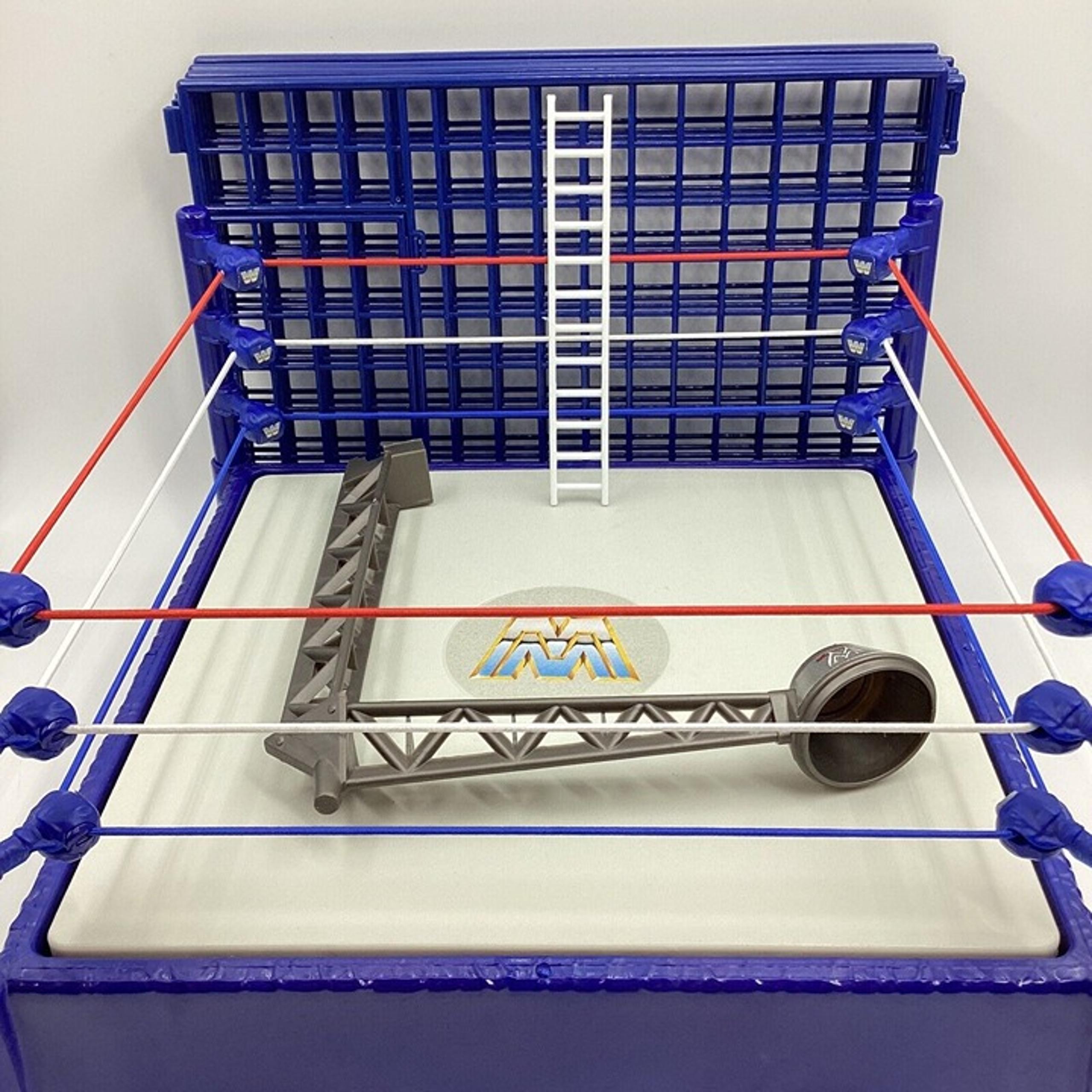 WWE Elite Hall Of Fame WWF Classic Steel Cage Ring Ladder, Tower  **Read**