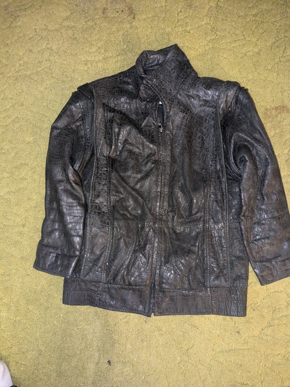 Women's Leather Jacket w/Removable Sleeves
